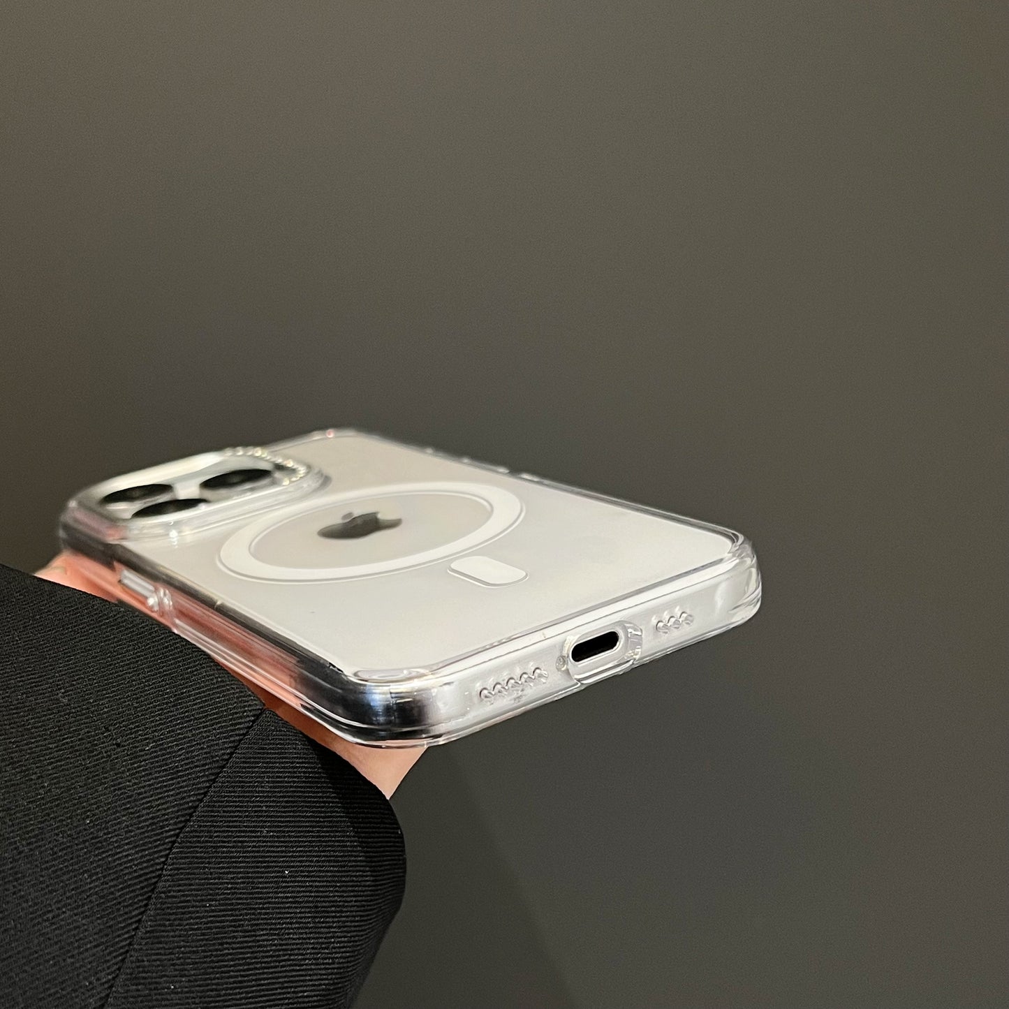 Diamond magsafe clear phone cases for 16 series
