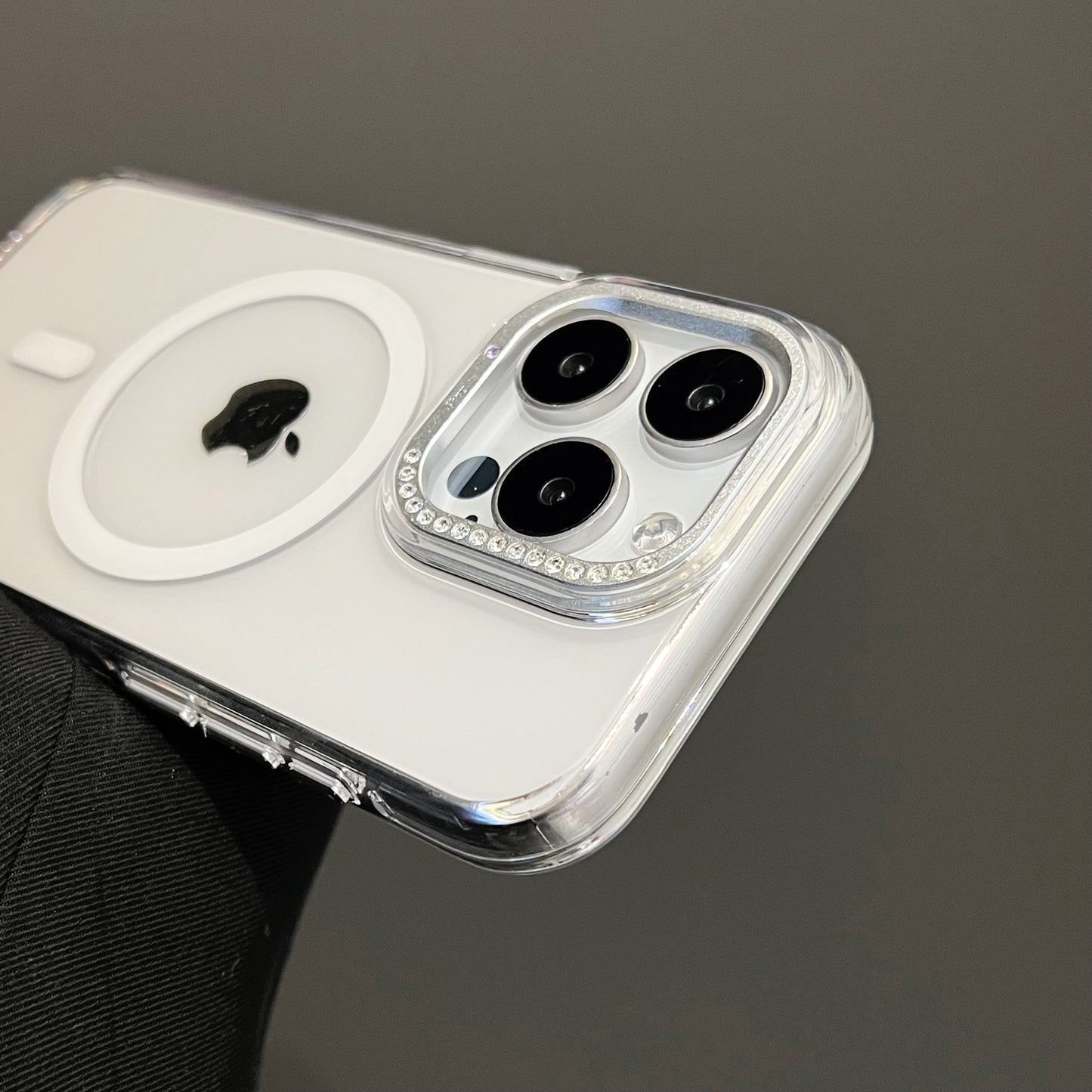 Diamond magsafe clear phone cases for 16 series