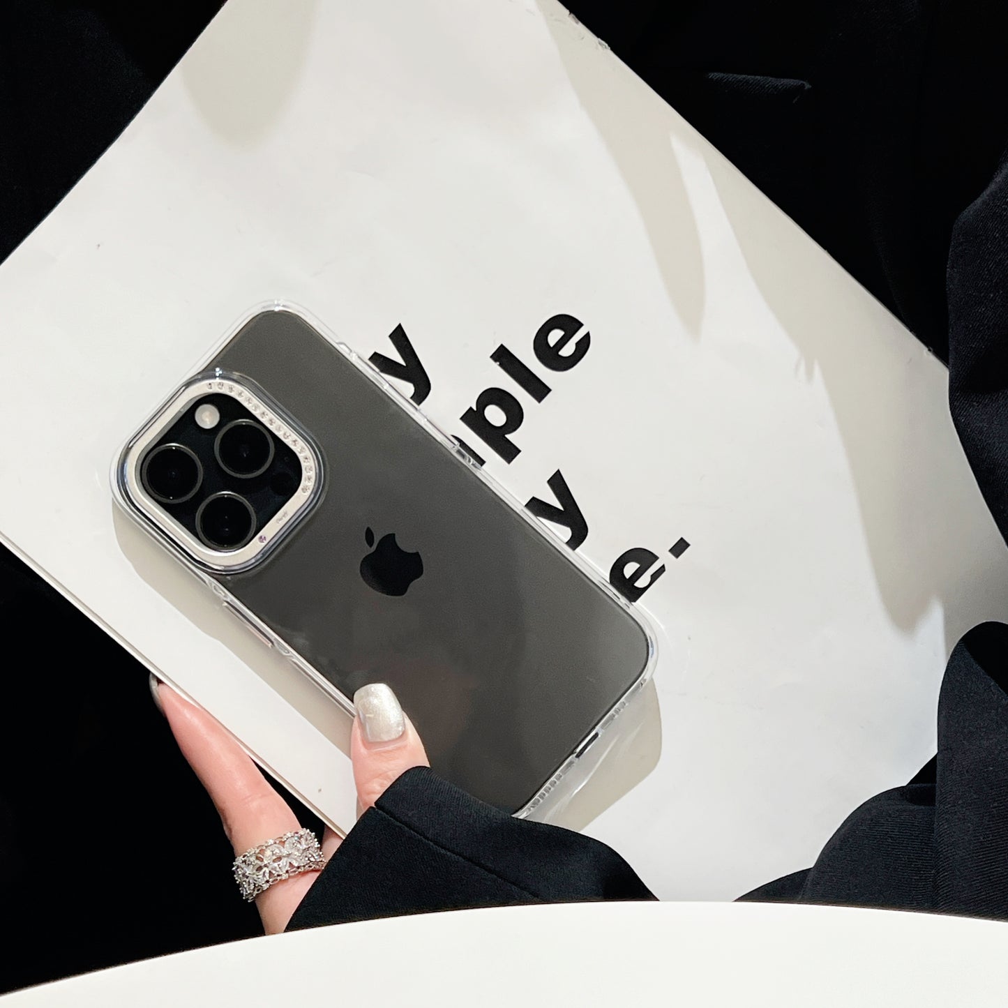 Diamond magsafe clear phone cases for 16 series
