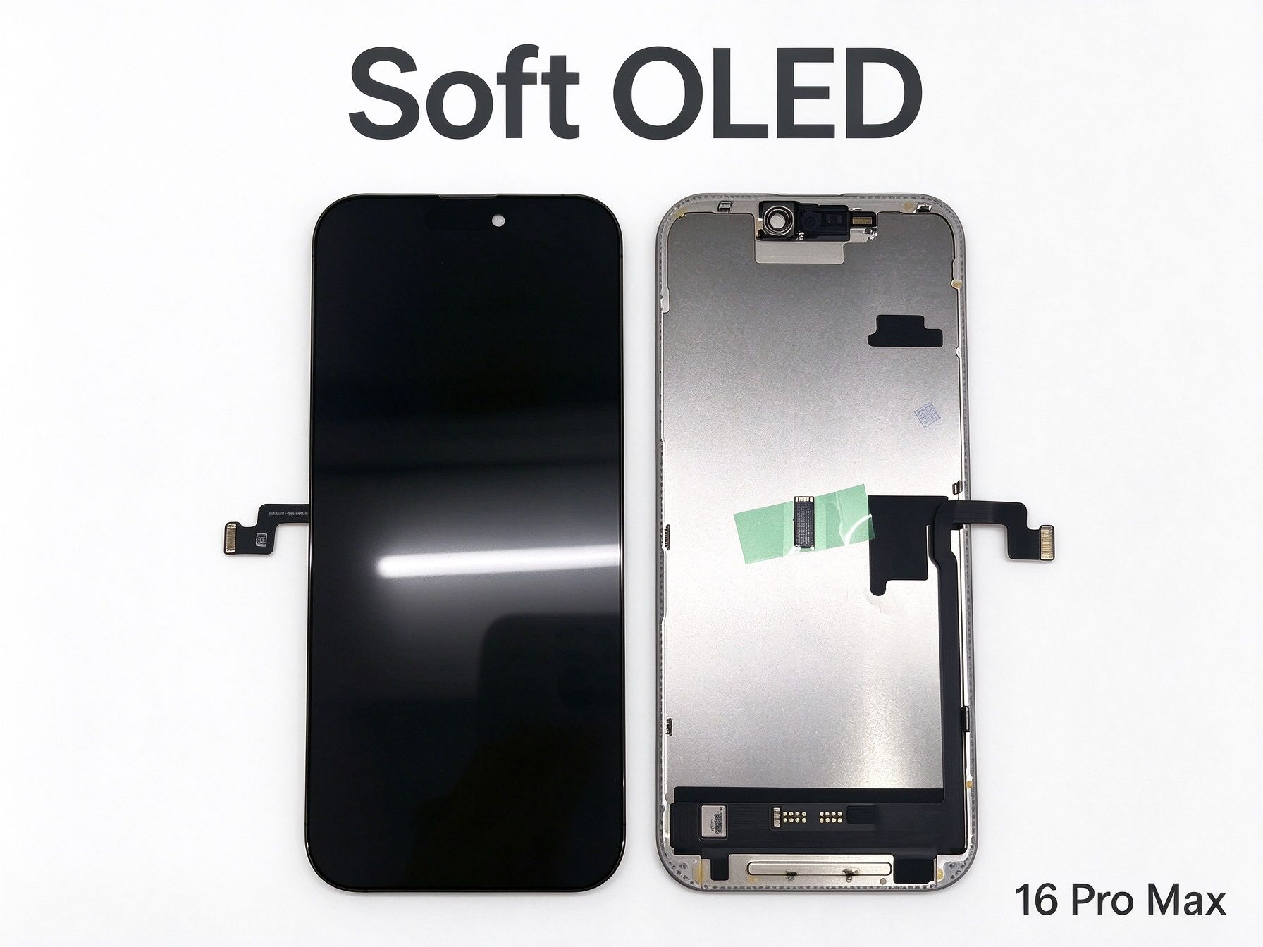 iPhone 16 Pro Max soft OLED screen rear view