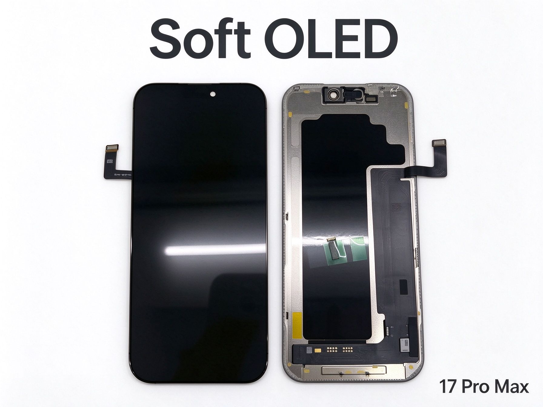 iPhone 17 Pro Max soft OLED screen rear view